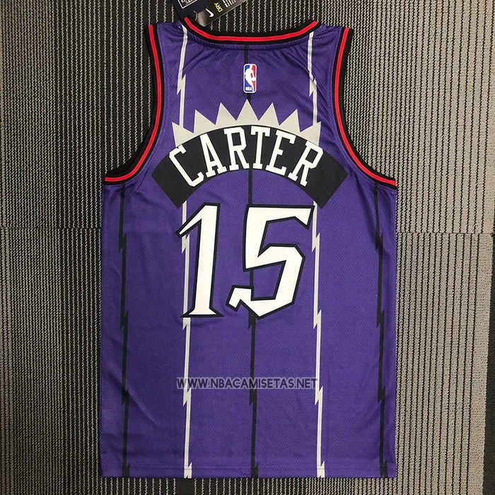 Camiseta Toronto Raptors Vince Carter NO 15 Classic Edition Violeta